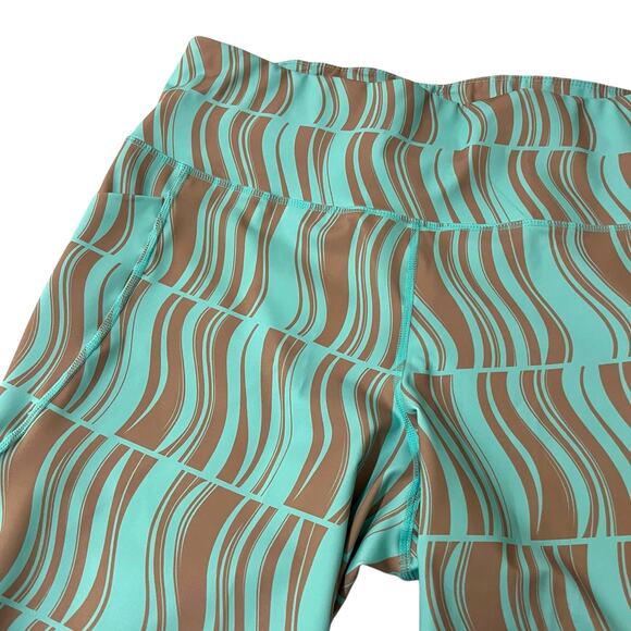 Ideology (1X) Compression Ocean Sigh Geo-print Pockets 10" Bike Shorts Plus Size - Picture 5 of 10